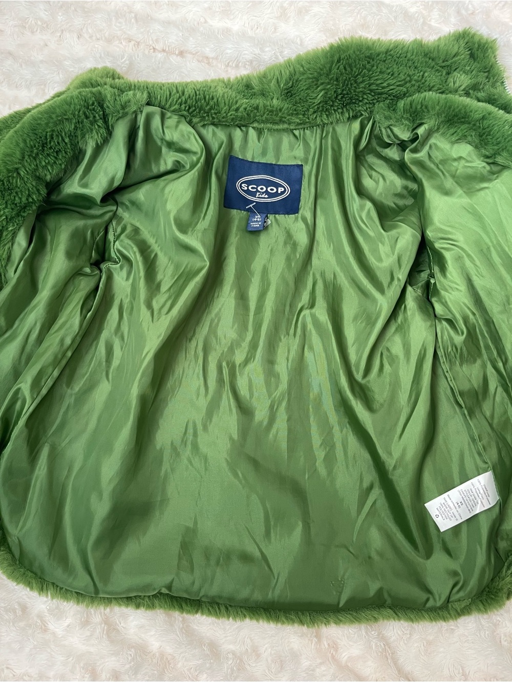 Scoop Girls Faux Fur Jacket with Cinched Waist - Picture 4 of 9
